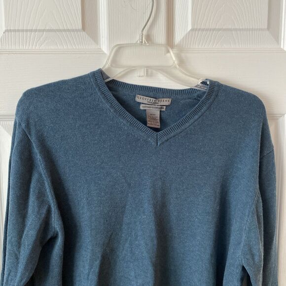 Geoffrey Beene Men’s Sweater Size Medium Cotton/Cashmere Lightweight Pullover - Picture 3 of 11